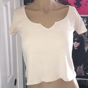 Pale yellow cute tee